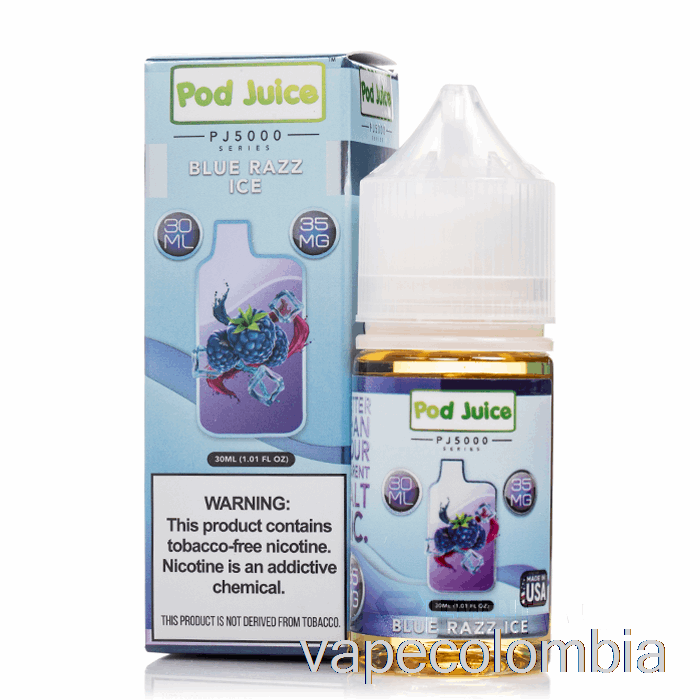 Kit Completo De Vapeo Blue Razz Ice - Pod Juice Pj5000 - 30ml 55mg